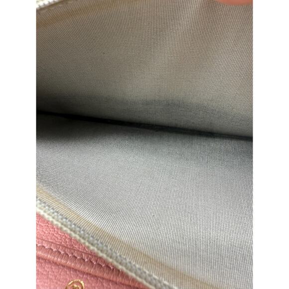 Chanel Bifold Pink Long Wallet Camellia Embossed in Gold*CC interlocking*Awesome - Picture 11 of 13